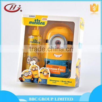 BBC Minons Gift Sets OEM 006 OEM supplier mild kids bath set with shampoo and body mist