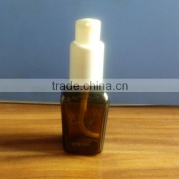 20ml amber square essential oil bottle with pump