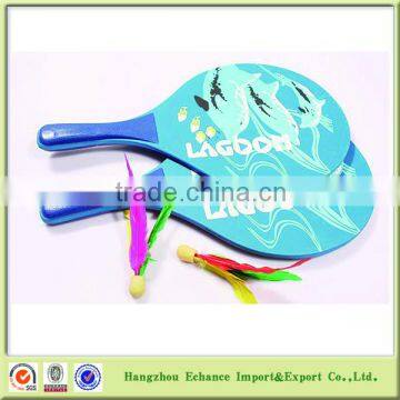 wholesale Wood Beach or Yard Tennis Racket Set with feature ball-CP1010