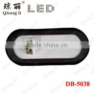 Waterproof Long Lifespan Red PC Lens 12V Oval 6" LED Stop Turn Tail Light Truck Light