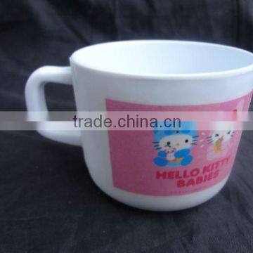 Pink cat cartoon design melmaine mugs and cups for kids