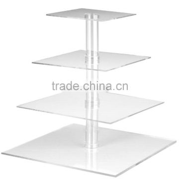 4 Tier Cake Stand Cupcake Acrylic Tower Wedding Birthday Party Cup Display Clear