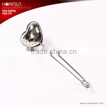 Heart-shaped tea infuser with S/S handle