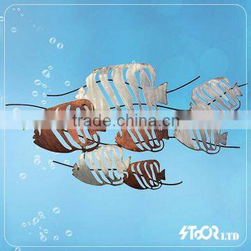 Modern metal fish wall art decor