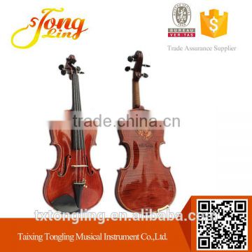 Pattern High-grade Flamed Beethoven Carved Tongling brand Violin TL006