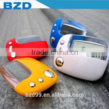 Promotional LOGO Custom Multi-functional Sports Step Distance Calorie Counter Pedometer with Clock