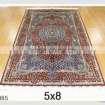 Turkish knots handmade persian silk rug hand knotted persian silk carpets for home hotel villa/silk rug