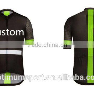 Quick Dry 100% Polyester Breathable Short Sleeve Cycling Jersey