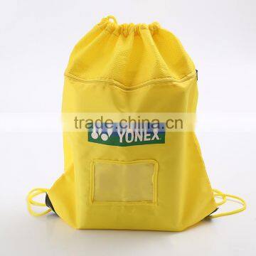 factory price polyester drawstring backpack with mesh