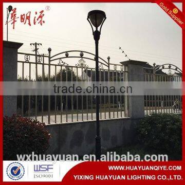 Steel decorative light garden pole