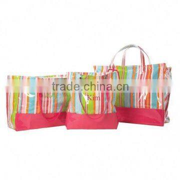 Colourful standard size canvas tote bag