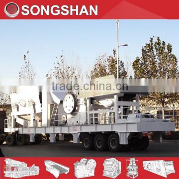 Movable crusher , Tire type mobile crusher plant