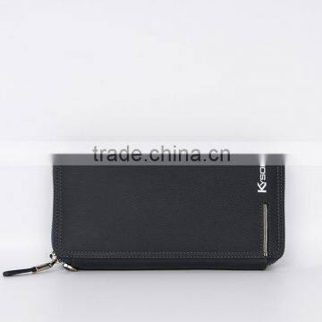 Fine man genuine cow leather wallet short style zipper wallet