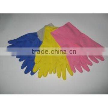 [Gold Supplier] HOT ! Colored Household Latex Coated working safety gloves , rubber gloves