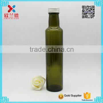 Classical 250ml green olive oil glass bottle