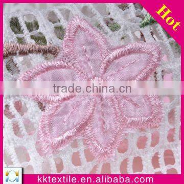 Color matching embroidery lace cloth fabric Dress dress fabric polyester mesh fabric