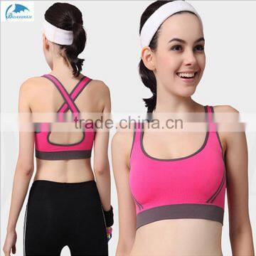Womens new padded top athletic vest custom fit gym sports bra