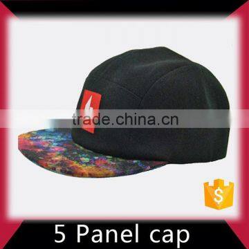 Small moq customized design 5 panel hat with lighting led