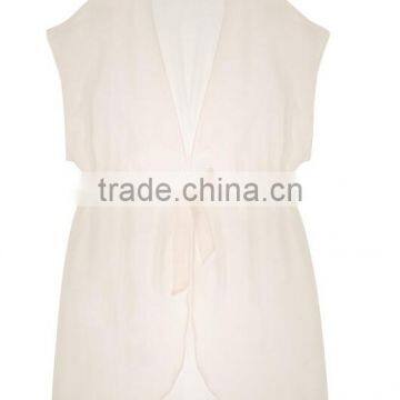 Wholesale Cheap Sexy Sleeveless White Women Short Romance Bridal Lace Chiffon Robes