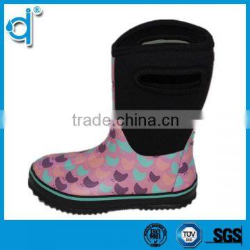 Popular Waterproof Girls Cheap Neoprene Rain Boots