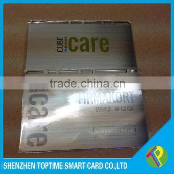 Hot sell Brushed stainless steel metal card