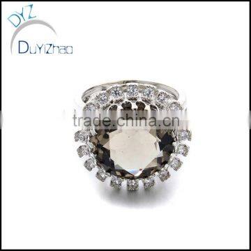 holesale Silver Ring Plated Round CZ Diamond Rings Cute Ring