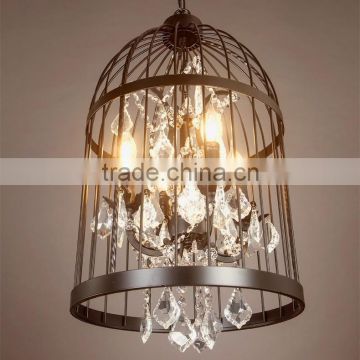 Light wholesale design bird cage small crystal chandelier