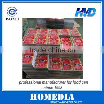 Prined Electronic tinplate T1-T4