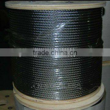 stainless steel wire rope 6mm 6x19+FC