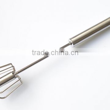 Stainless Steel Easy Hand Push Whisk Rotary Whisk