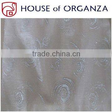 Silver Bronzed Organza Fabric for Holiday Decoration