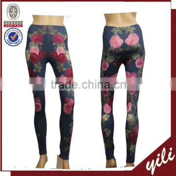 2016 S/S printed floral pattern fitness leggings for women yoga leggings