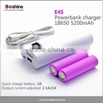 Soshine E4S 1.0" LCD 5200mAh Li-ion Power Bank w/ Micro USB Cable for IPHONE + More