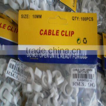 Nail cable clips/round cable clamps 12mm