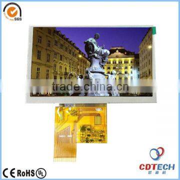 5.0 inch tft lcd displays high contrast color saturation and luminance 800x480 resolutions