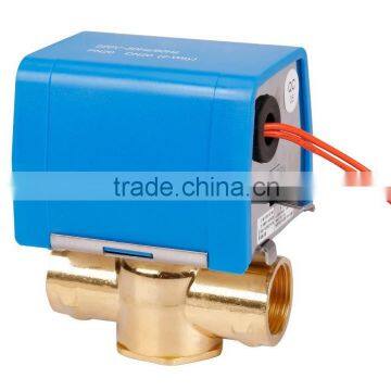 SR2012 Electric Balancing Valve DN15 20 25 Brass Balance Valve Thread 2 Way 3 Way Motorized Valve photo-2