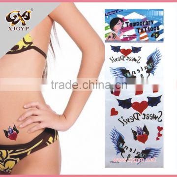 waterproof tattoo sticker/alphabet tattoo sticker/tattoo sticker coverup