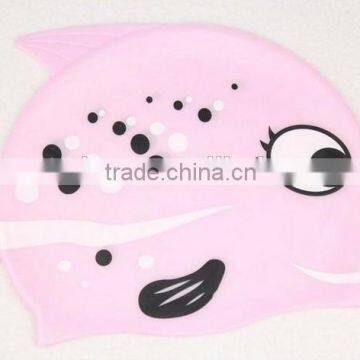 China Supplier Fish Shark Shape Funny Swimming Cap Silicone photo-2
