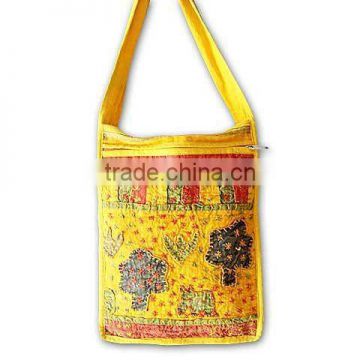 India embroidered shoulder Bag-With tribal Indian Ethnic Patchwork Handbags at Wholesale price