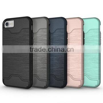 Newest Premium hybird Armor Card Slot Case For iphone 7