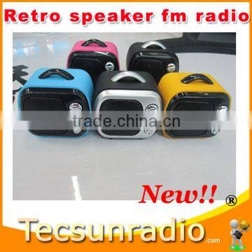 Hot sale tv speaker fm radio retro speaker fm radio for MP3 and computer