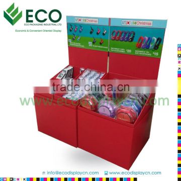 earphone cardboard dump bin display boxes for supermarket advertising