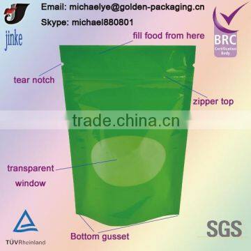 Standup Food Pouch With Transparent Window