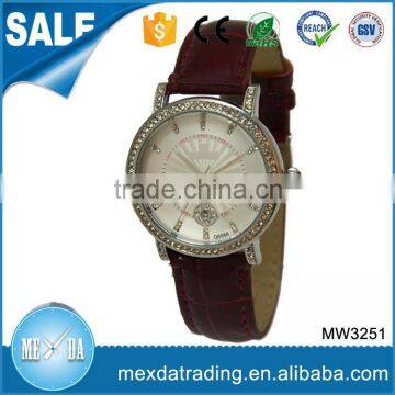 New japan movt quartz watch stainless steel back custom japanese watch
