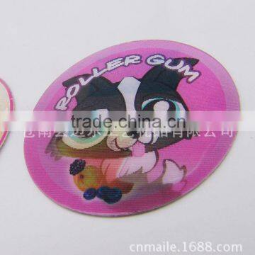 Various design custom 3D lenticular sticker with factory price