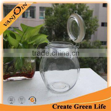 Glass Lid 1000ml Glass Container With Wide Mouth