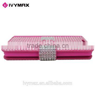 IVYMAX 2016 Lady Style Diamond Bling Leather Wallet Case for Samsung Galaxy S7/G930 photo-5
