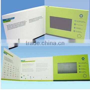 2014 popular 5" promotional lcd video brochure card, advertising video card