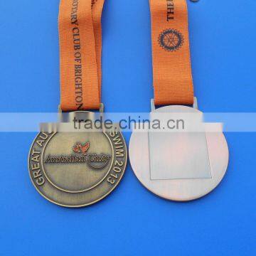 customized antique great australia day swim medals