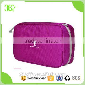 Multi-fonction Waterproof Candy Colour Make up Nylon Cosmetic Bag Ladies Toilet Bag photo-3
